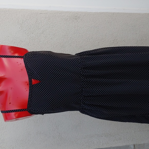 Women's High Waist Polkadot Dress in Black & White, 12 size - Picture 3 of 13